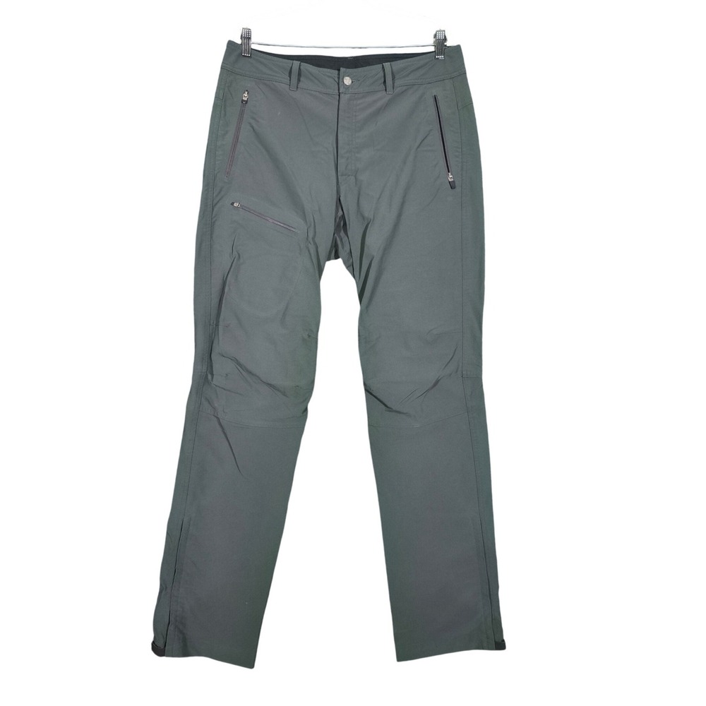 REI Outdoor Hiking Pants Men's 36x32 Olive Green Relaxed Fit Travel Performance